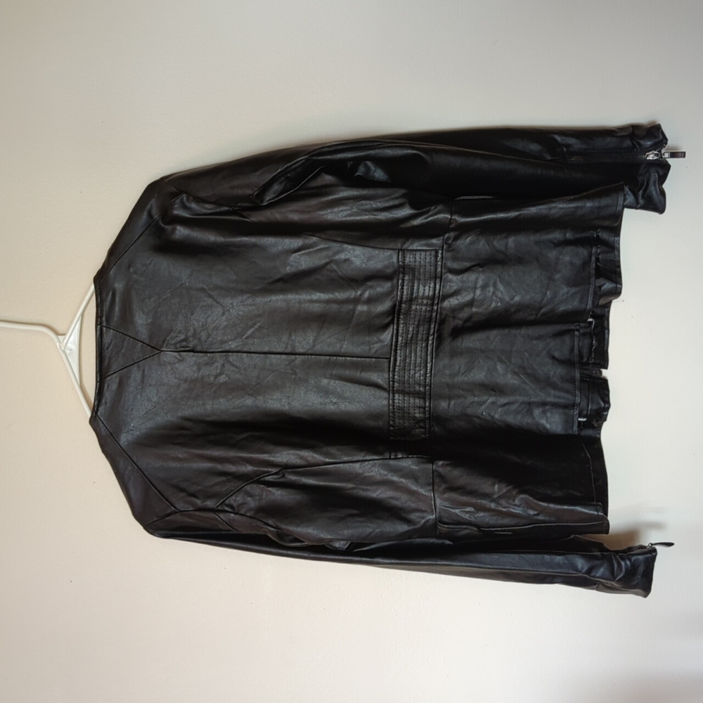 Black Faux Leather Jacket - Picture 4 of 4